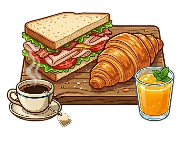 Combo Sándwich o Croissant con Zumo